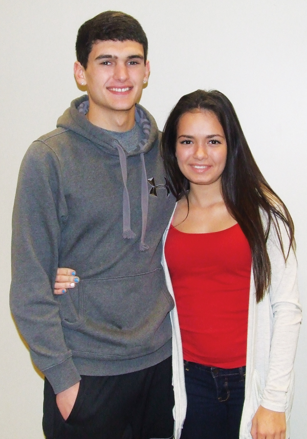 The High School Yearbook Committee decided that Elijah LeBron and Adriana Pietrobuono were the cutest  couple in the senior class.