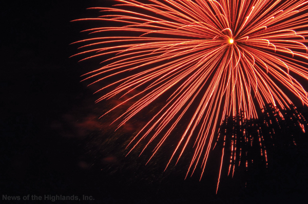 File photo A full day of activities culminates in a fireworks display, scheduled to begin at 9:30 p.m. over Ring’s Pond. 