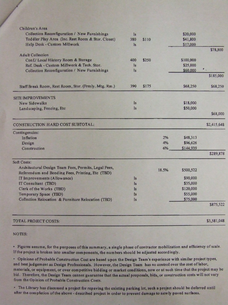 construction costs page 2