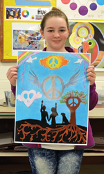 Katherine DiLillo won first prize in the Lions Club Peace Poster Contest.