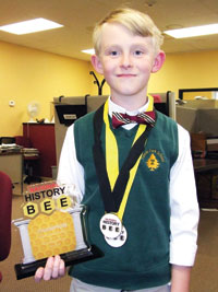 Jefferson McDonald, a Cornwall-on-Hudson resident and fourth grade student at Tuxedo Park School, will be competing in his third National History Bee this June. 