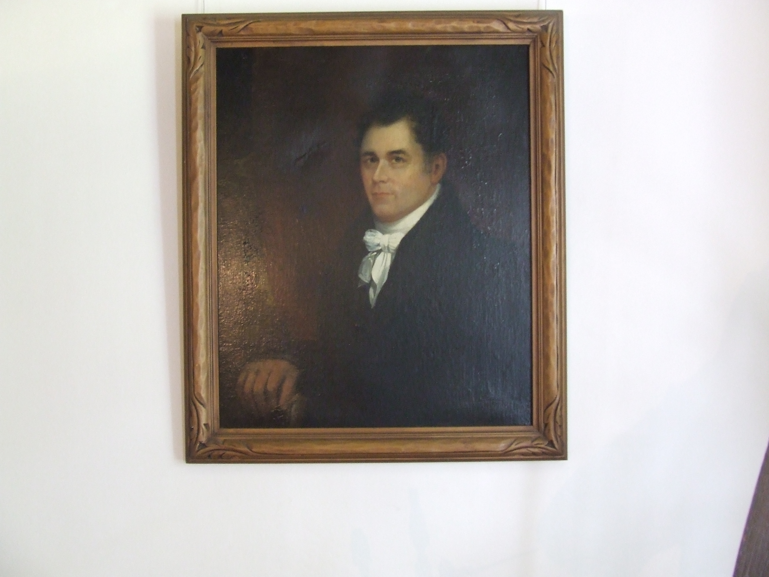 Local artist Paul Gould restored the portrait of David Sands.