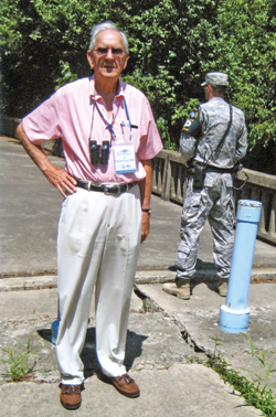 Ray Mellin (shown in a 2012 photograph in South Korea) received a hero’s welcome when he returned to the nation in July.