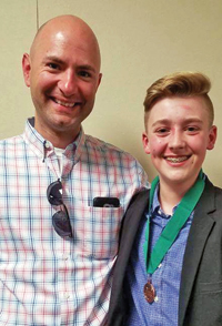 Photo contributed Cornwall Middle School social studies teacher Jeff Danzer helped mentor eighth grader Zach Slichta, who took bronze in the state National History Day competition.