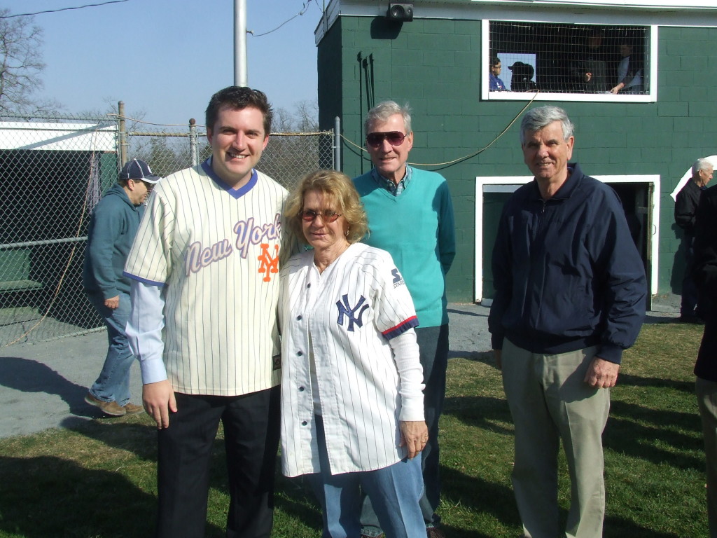 Assemblyman James Skoufis and Deputy Supervisor Helen Bunt wore the uniforms of their favorite teams.