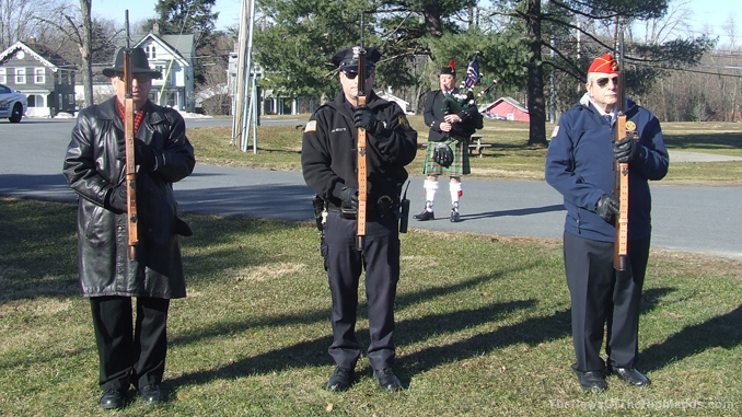 Rifle squad at memorial service